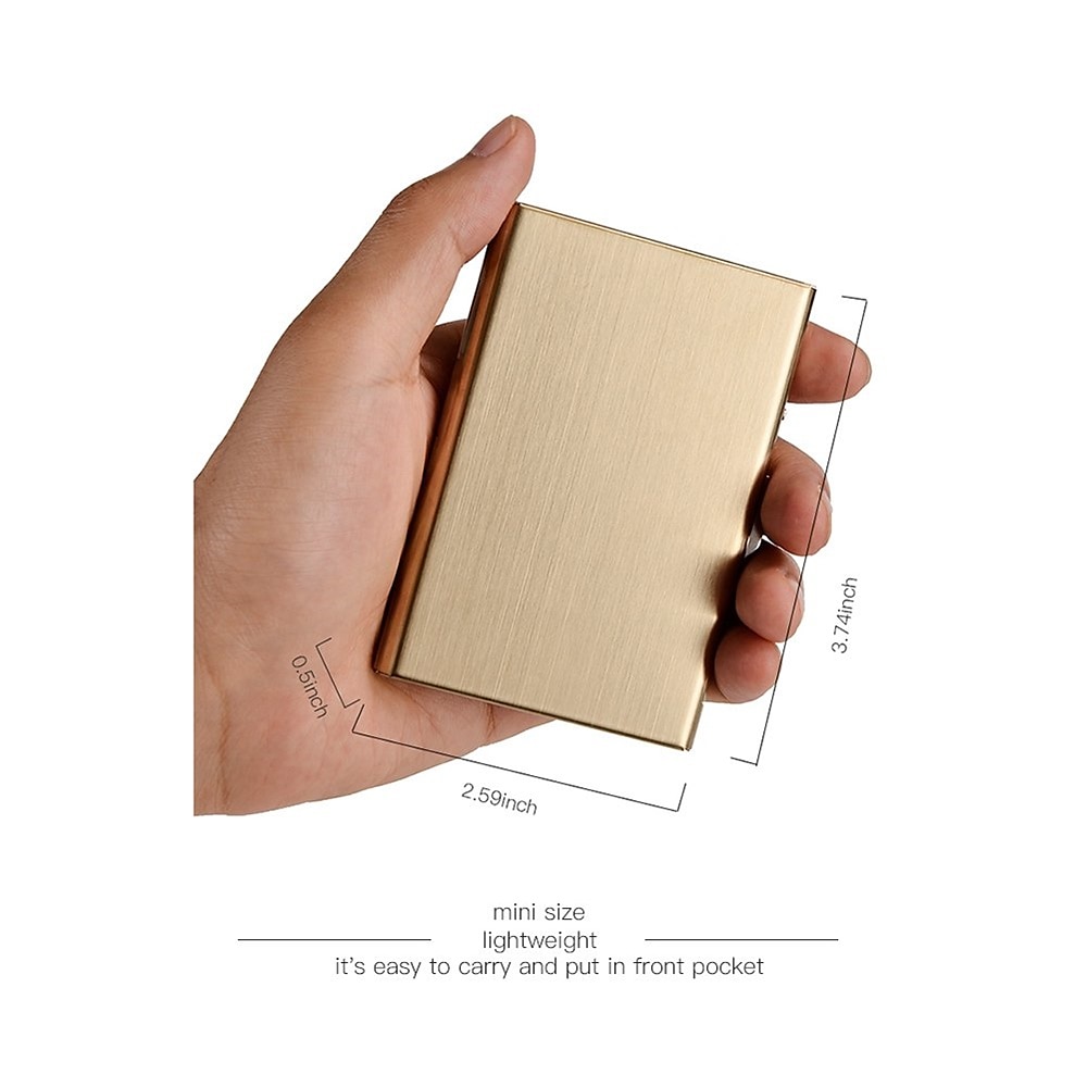 Credit Card Holder Stainless Steel Credit Card Case Metal ID Card Holder RFID Wallets Business Card Holder for Women or Men 2025 - $11.99 –P4