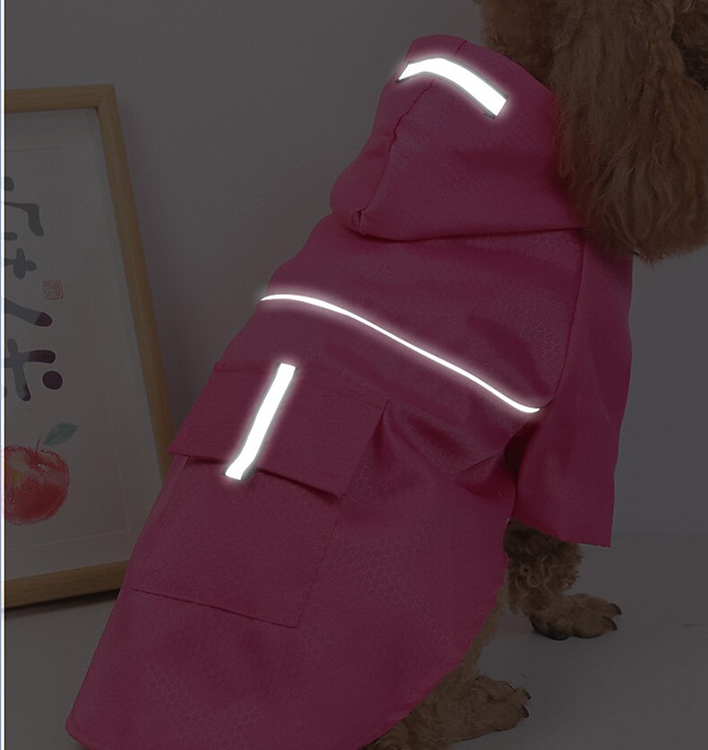 Cachorros Gatos Capa de Chuva Jaqueta de Chuva Moda Clássico Reflector Prova-de-Água Macio Lavável Confortável Ao ar livre Casual / Diário Roupas para cães for Bichon Frise Pomerânia Animais de de 2025 por $15.99 –P2