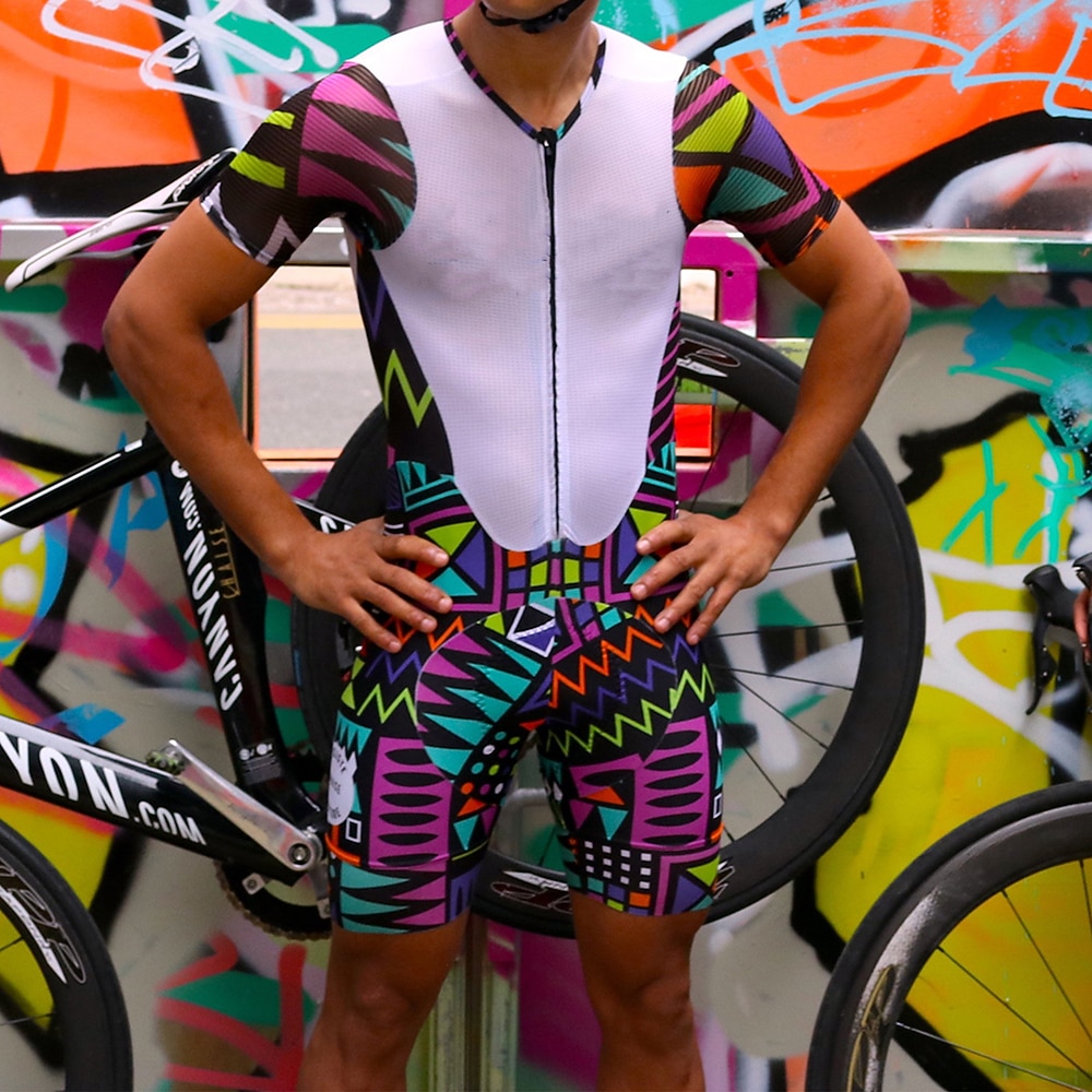 رجالي هندسي شورت ركوب الدراجات شورات الدراجة دراجة هوائية مريلة السراويل قيعان دراجة جبلية دراجة الطريق رياضات 3D وسادة ركوب الدراجات سريع جاف رطوبة فتل أرجواني سباندكس ملابس ملابس ركوب الدراجات 2026 - $28.99 –P6