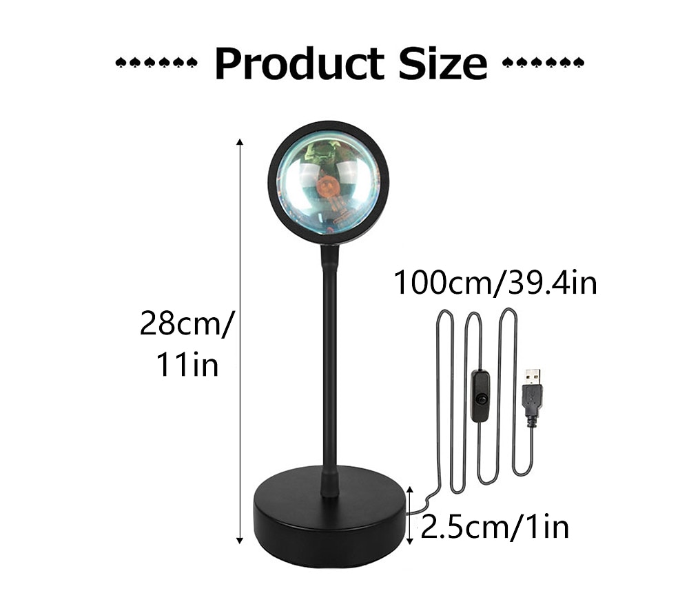 Свет USB лампа заката проектор настроения свет в гостиной спальне ночной свет декор комнаты бар атмосфера фон для фотографии 2026 - $21.99 –P2
