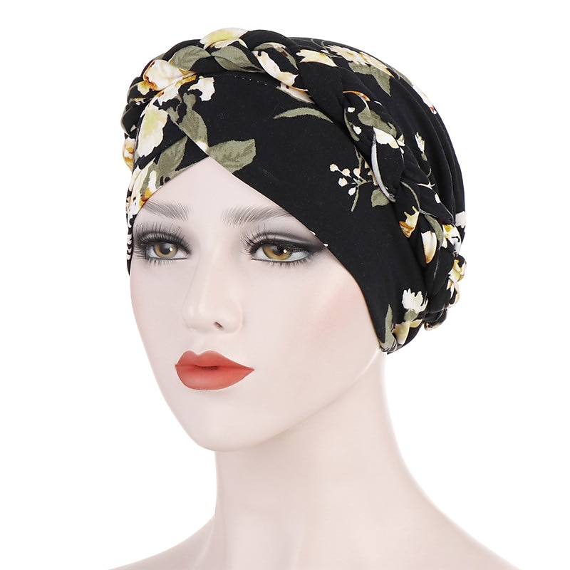 Lenço de turbante muçulmano com estampa de algodão para mulheres bonés islâmicos internos hijab lenços de cabeça de envoltório árabe femme musulman turbante mujer de 2025 por $11.99 –P10