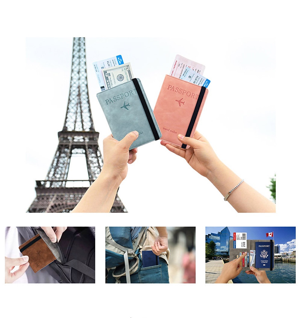 Rfid Passport Bag Pu Leather Multi-function Can Put Sim Card Id Bag Leather Case Passport Holder 2025 - $11.99 –P1