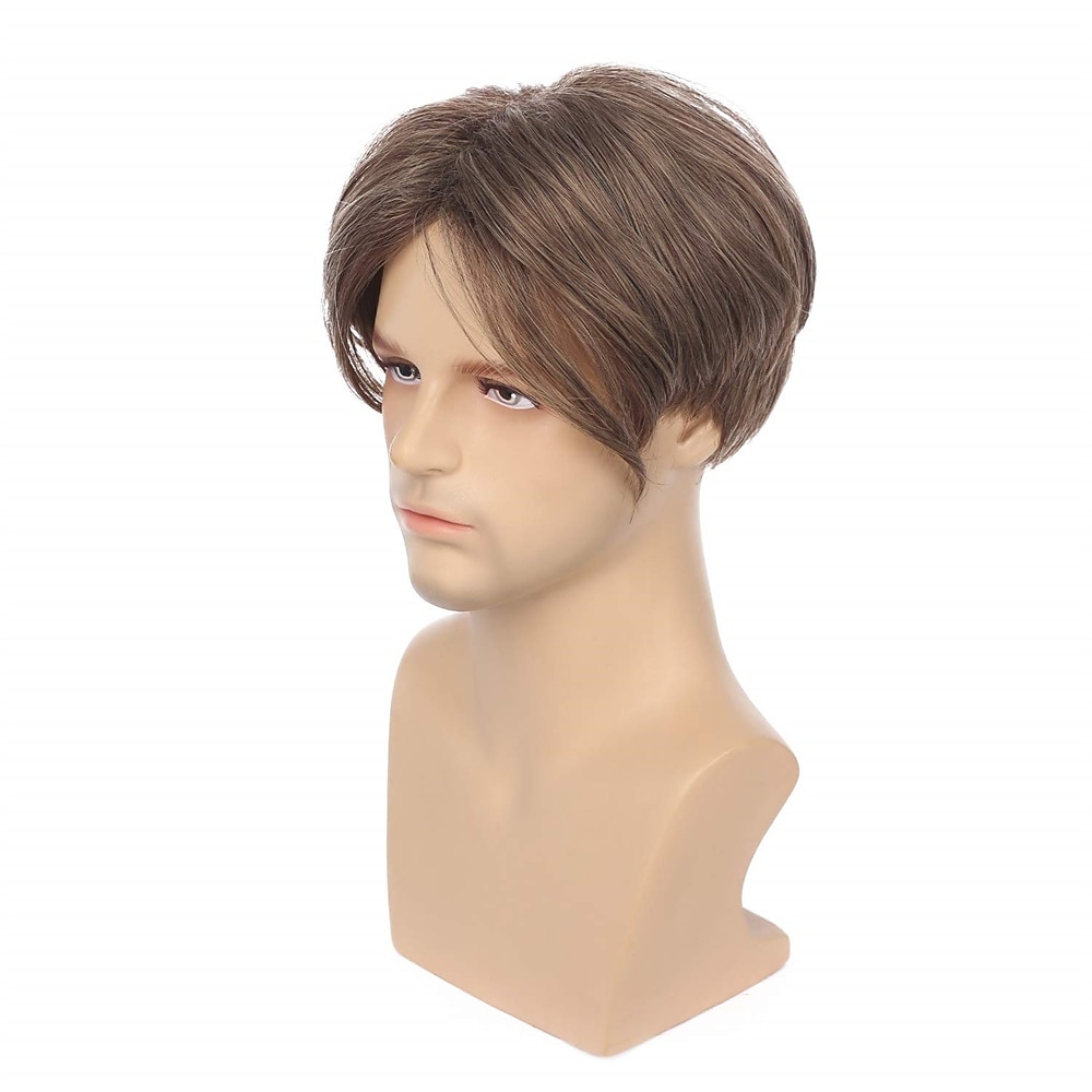 Short Straight Synthetic Wig Realistic Natural Side Part Wigs for Men Halloween Wigs 2025 - $25.99 –P4