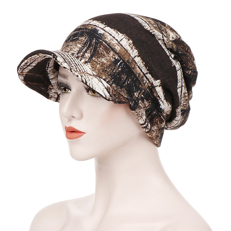 dámský potisk čepice čepice dámské podzimní zima bavlněné baseballové čepice culík vintage teplý turban čepice kšiltovky čepice 2025 - $15.99 –P7