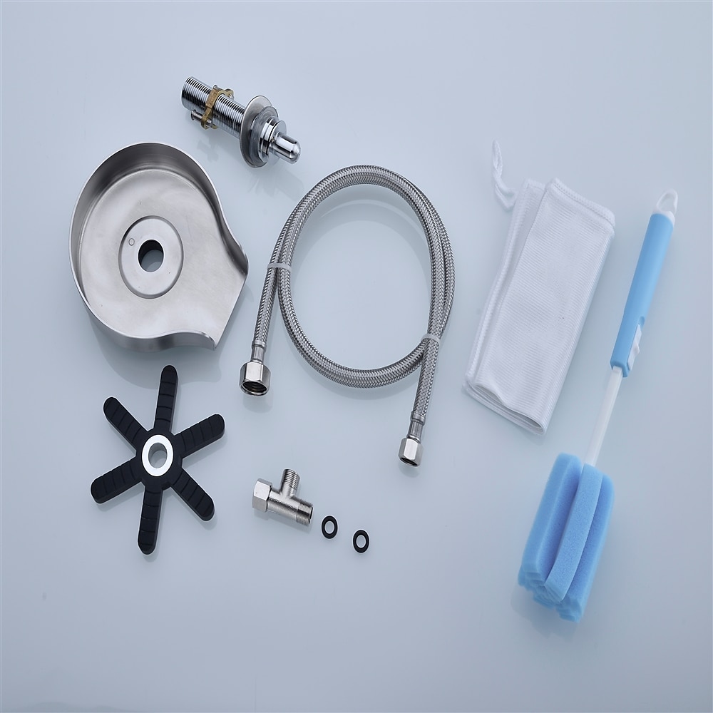 ruostumattomasta teräksestä valmistettu lasihuuhtelu pesualtaaseen, lasipullon kupin pesuaine pesualtaan kuppihuuhtelulaitteeseen Puhdista pesualtaan kiinnitystarvikkeet tuttipullolle, baariviinilasille ja muille kupeille 2026 - $97.99 –P6