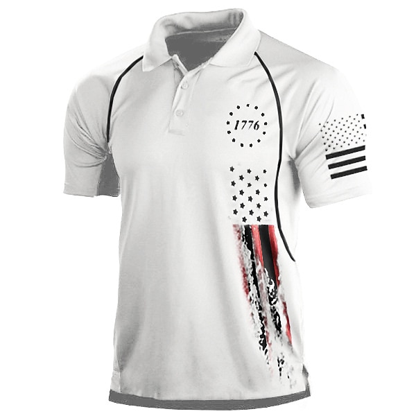 Herren T-Shirt Wanderpoloshirt T-Shirt für Wanderer Kurzarm Quadratischer Ausschnitt Hemd Shirt Außen Atmungsaktiv Rasche Trocknung Leicht Weich Sommer Polyester Weiß Schwarz Armeegrün Jagd Angeln 2025 - $25.99 –P3