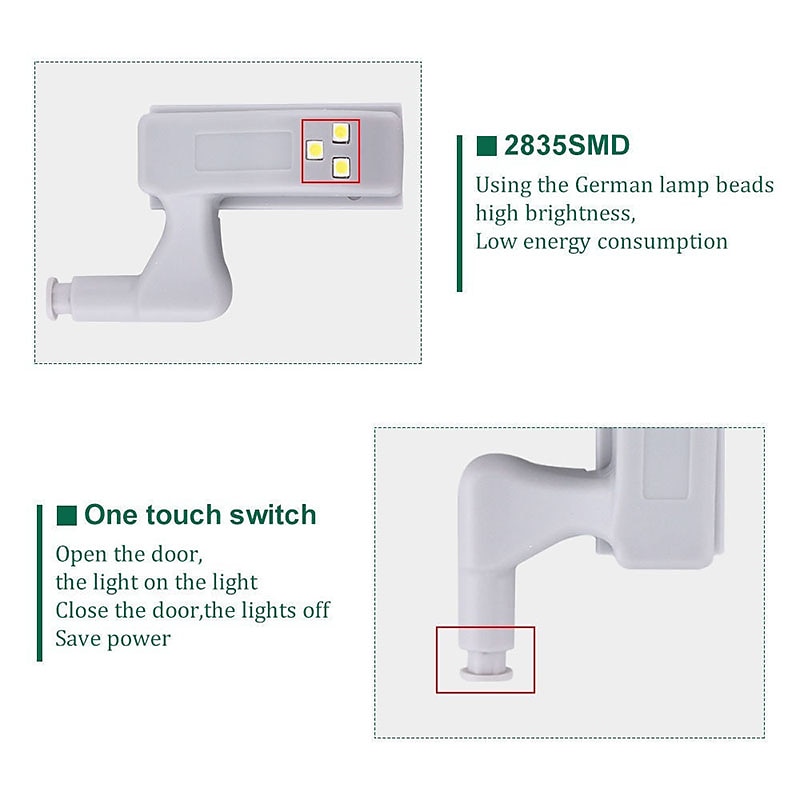 10PCS LED Cabinet Light LED Inner Hinge Lamp Closet Light Battery Wireless Lamp Universal Wardrobe Cupboard Sensor Lighting 2025 - $20.99 –P9