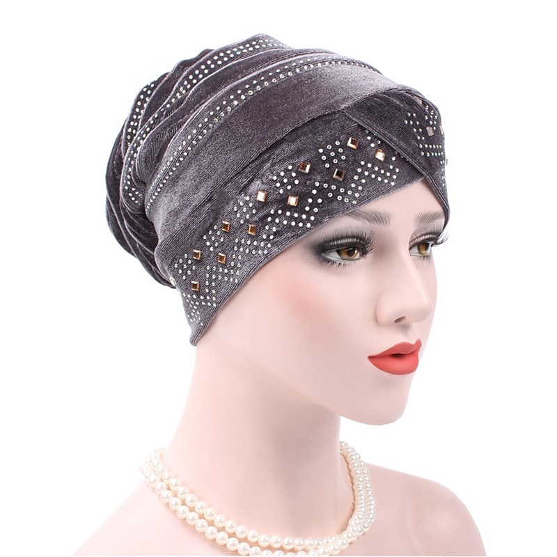 hijab interno di colore solido berretti turbante musulmano per le donne con trapano etnico islamico avvolgere testa turbante pronto da indossare hijab bonnet del 2025 a $11.99 –P11