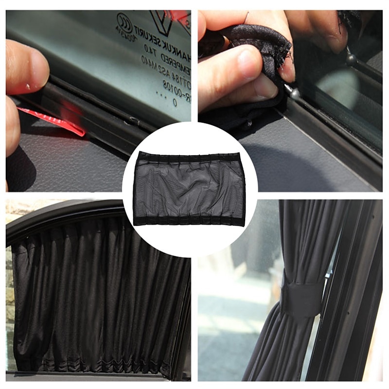 2 Pças. Cortinas de janela de carro Apegar-se Estático Elástico Para Universal Janela lateral PRIVACIDADE Animais de Estimação Bebê Tecido 50 cm de 2025 por $43.99 –P5
