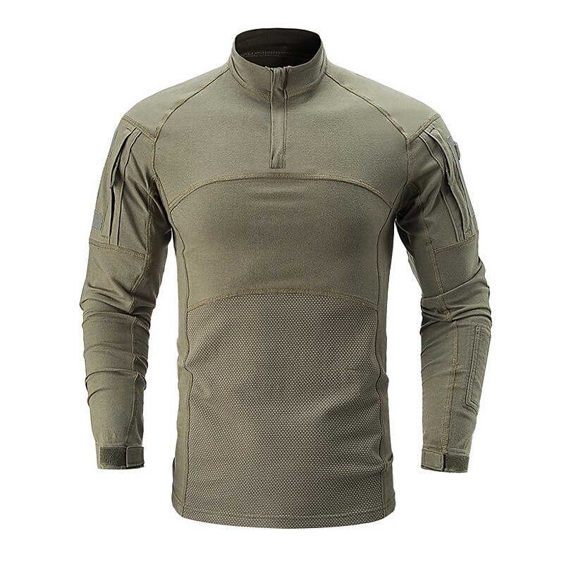 Men's Combat Shirt Tactical Military Shirt Camo / Camouflage Long Sleeve Outdoor Summer Autumn Breathable Multi-Pockets Quick Dry Sweat wicking Top Cotton Hunting Military Training Combat Jungle 2025 - $49.99 –P5