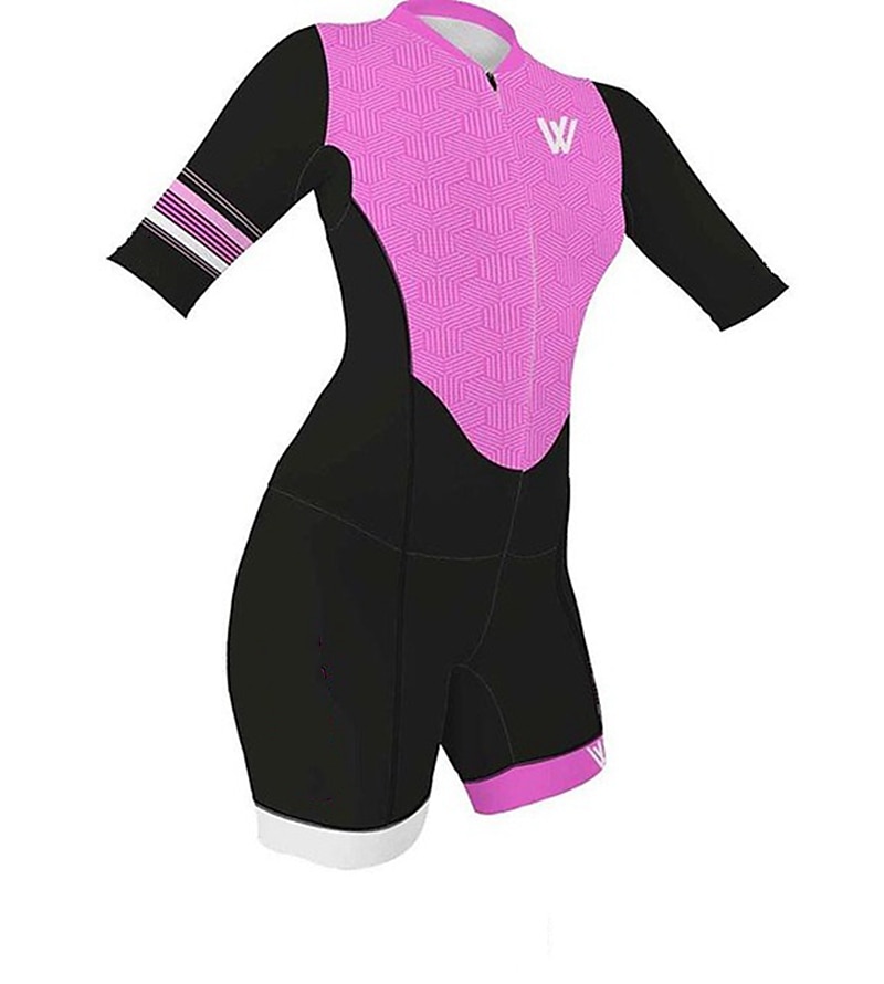 Naisten Lyhythihainen Pyöräily jersey ja shortsit Triathlon Tri -puku Kesä Polyesteri Tumman harmaa Mineraalin vihreä Punainen ja valkoinen Pyörä Liikunta-asut Hengittävä Nopea kuivuminen Hike 2025 - $37.59 –P13