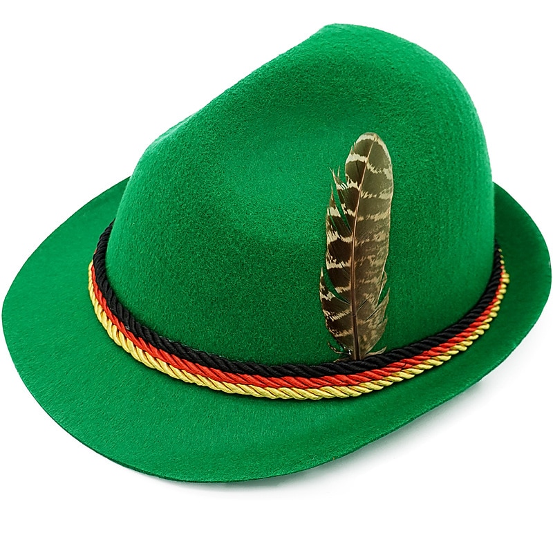 Oktoberfest Kapelusz tyrolski Tirolerhut alpejski kapelusz Niemiecki Monachium Tradycyjny styl Łąki Męskie Tkanina w stylu tradycyjnym Kapelusz 2026 - $18.99 –P4