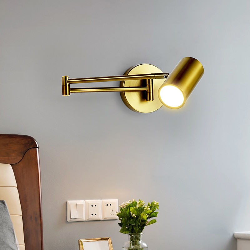 aplice cu led aplice de perete lumini cu brat oscilant aplice de perete de interior living dormitor lumina de perete din fier 85-265v 2025 - $124.99 –P2