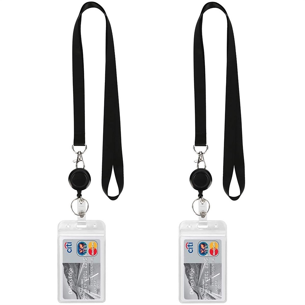 2pcs Porta-Cartão de ID Plástico Porta-Cartão de Nome Profissional à Prova d'Água Transparente para Mulheres e Homens de 2025 por €8.27 –P1