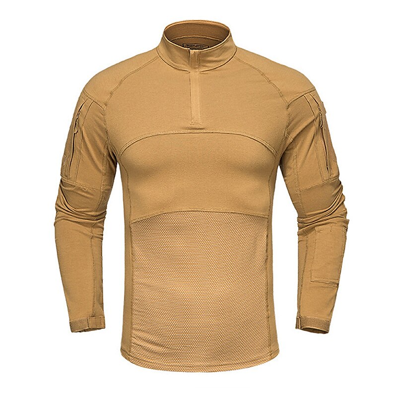 Men's Combat Shirt Tactical Military Shirt Camo / Camouflage Long Sleeve Outdoor Summer Autumn Breathable Multi-Pockets Quick Dry Sweat wicking Top Cotton Hunting Military Training Combat Jungle 2025 - $49.99 –P8