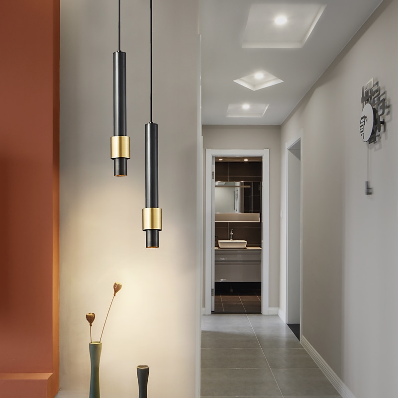 Lampada a sospensione da 30 cm a led in rame orientabile a sospensione, lampada a sospensione moderna mini lampada da soffitto a sospensione per cucina soggiorno camera da letto corridoio del 2025 a $229.99 –P4