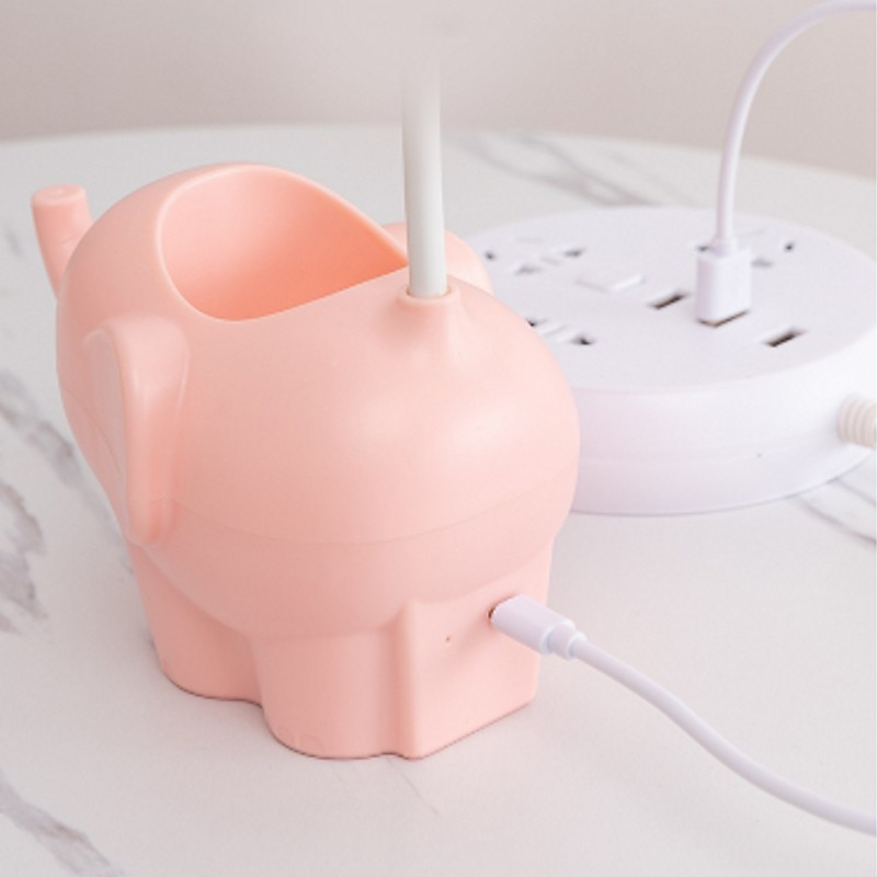 kreativ søt kjæledyr elefant dyr led skrivebordslampe usb ladeplugg plug-in dual-use 3-farger dimbart læringstilbehør lys søt nattbordslampe lærebordslampe nattlys 2025 - $17.49 –P8