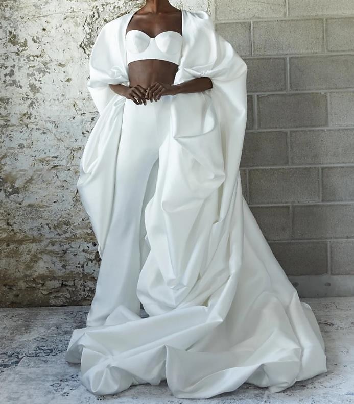 Dames Wrap Bruid's Wraps Cape Luxe Halve Mouwen Satijnen Fall Bruiloft Wraps Met Effen Kleur Voor Bruiloft Alle Seizoenen jurk om indruk te maken 2025 - $118.99 –P1
