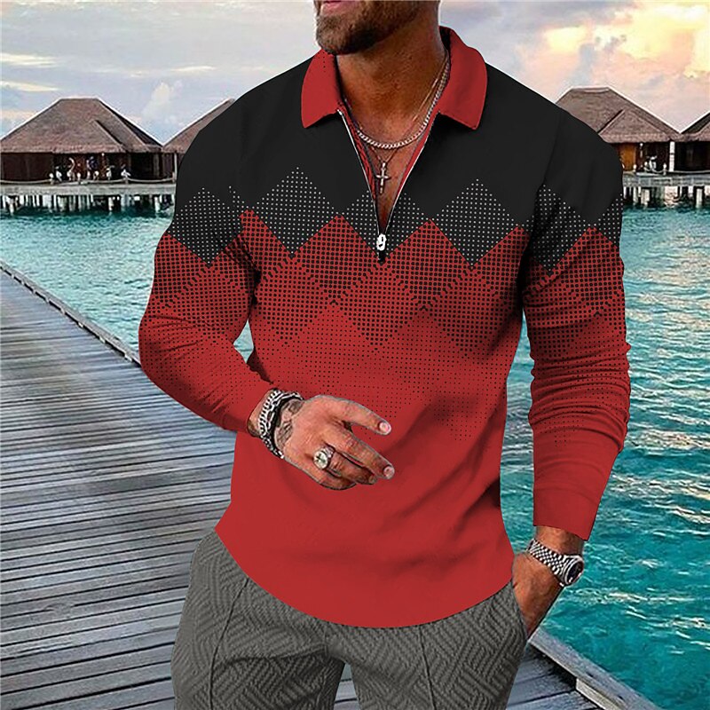 grey and red designer shirt