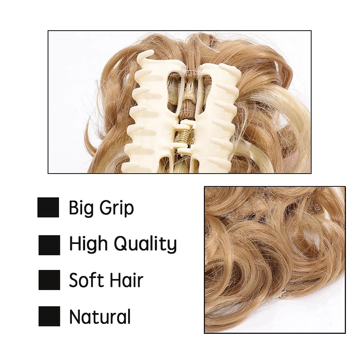wig hair ring female grab clip hair bag ball head coil hair pull flower short curly hair clip-type flower bud head fluffy big hair ring 2025 - $7.49 –P2