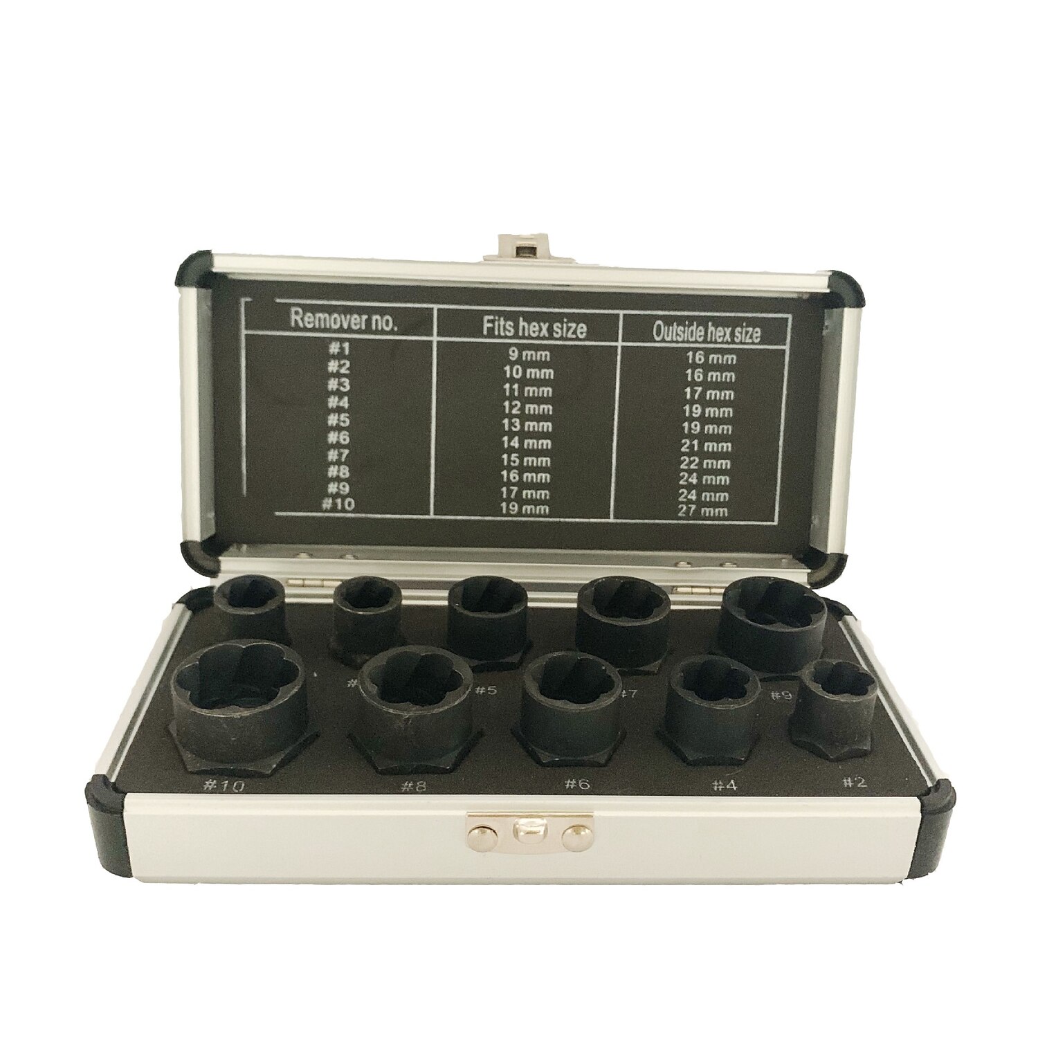 10Pcs Socket Set Nut Screw Remover Adopter Damaged Nut Bolt 9-19MM Car Extractor Threading Tool Box Electric Drill Accessories 2025 - $27.99 –P13