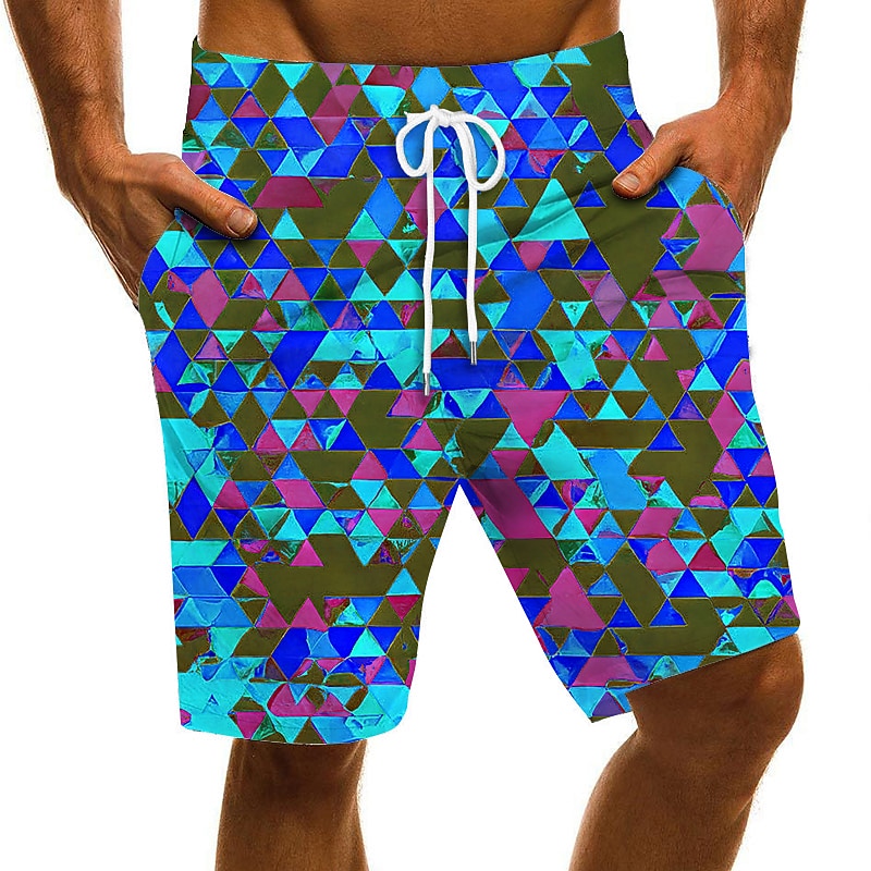 Per uomo Boardshorts Costume da bagno Costume da Bagno Stampato Coulisse con tasche Asciugatura Rapida Pantaloncini da Surf costume da bagno Surf Spiaggia Sport Acquatici Estate del 2026 a AU $25.59 –P6