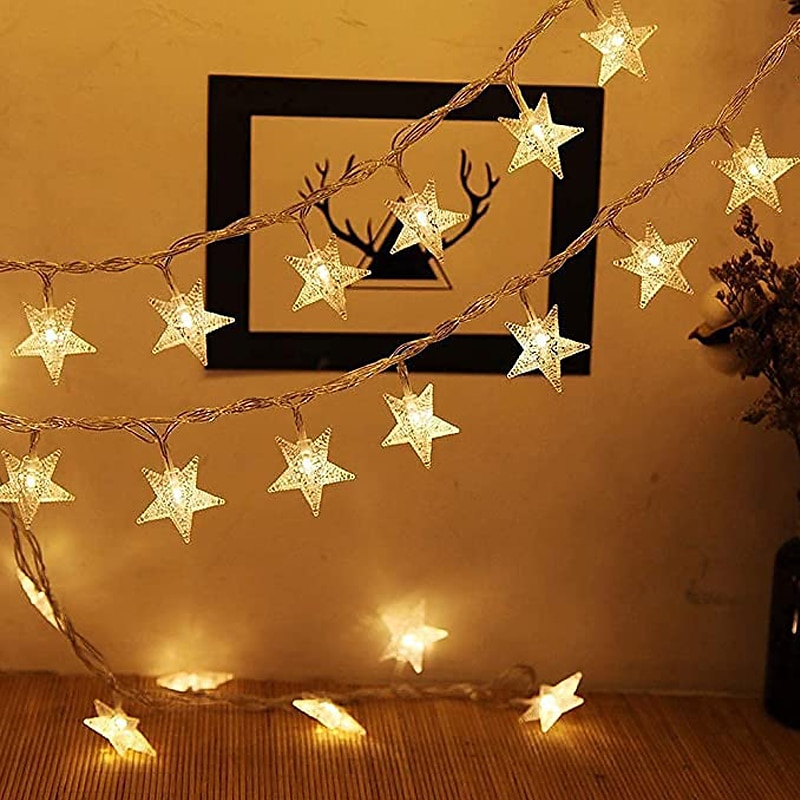 10m 80leds fairy star ljusslinga fjärrkontroll 8 lägen vattentät bröllopsfest trädgård uteplats sovrum hem semester juldekoration 2025 - $29.99 –P2