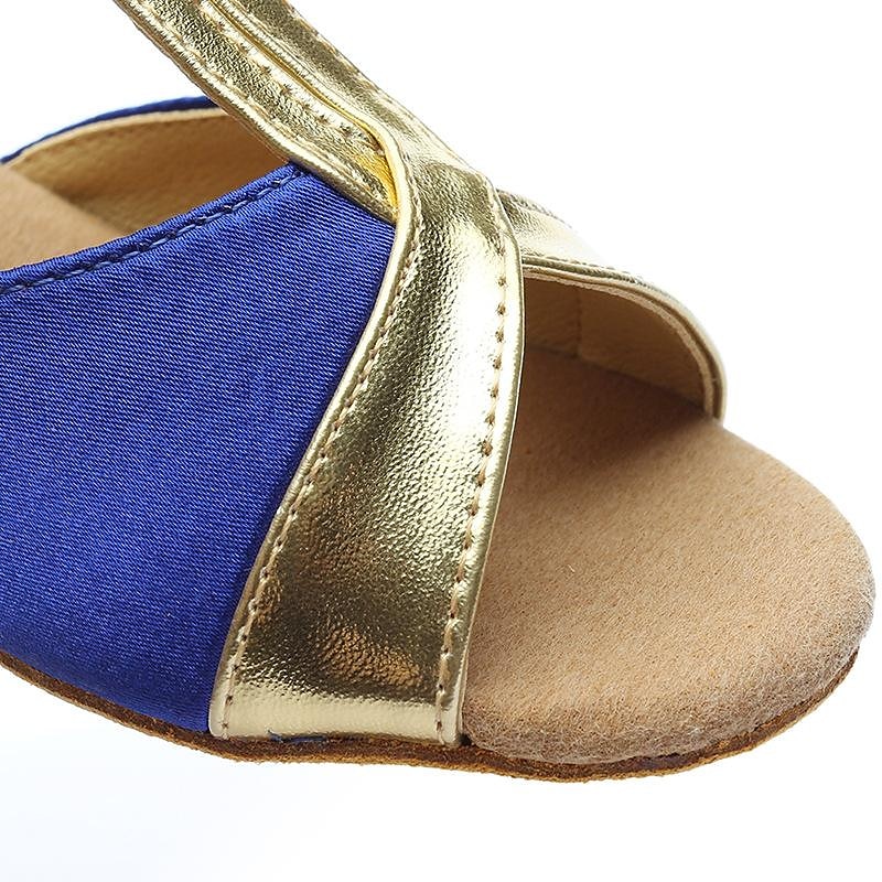 Chaussures de danse latine à bride en T dorées et noires pour filles – Chaussures à talon bas pour cours de danse, fêtes et spectacles pour enfants de 2025 ? $26.99 –P1