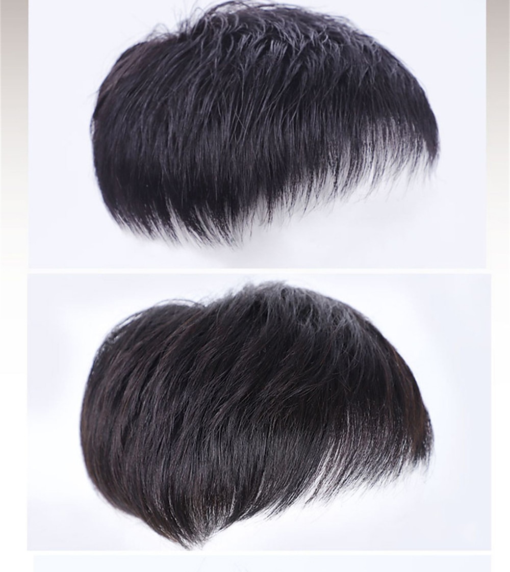 Herren Echthaar Toupees Locken 100% handgebunden Modisches Design / Weich / Party Party / Abend / Freizeitskleidung 2025 - $24.99 –P3