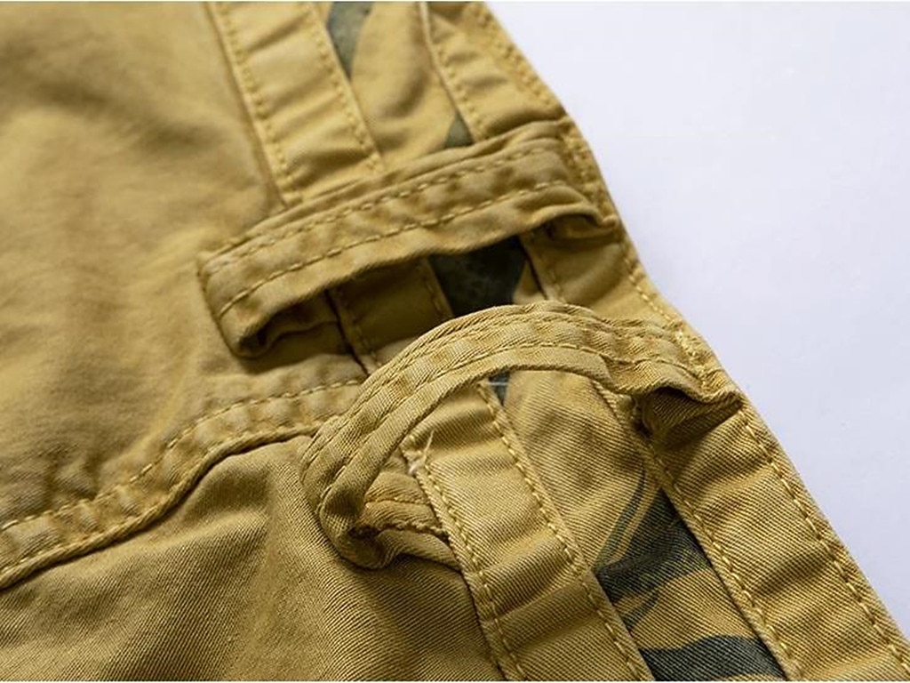 Męskie Spodenki cargo Kraťasy na turistiku Zamek Multi Pocket Wiele kieszeni Litera Do kolan Codzienny Poczta Chino Zieleń wojskowa Khaki Średnio elastyczny 2026 - $36.99 –P2