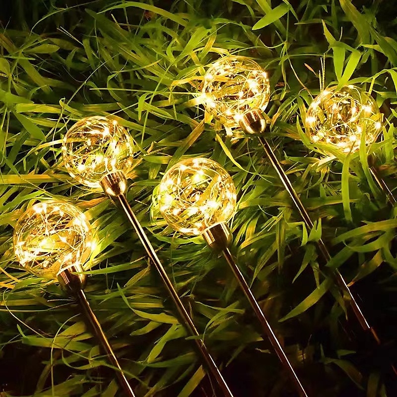 venkovní solární zahradní osvětlení led zahradní lampa na zahradu dekorace trávníku teplé bílé osvětlení 1x 2x 2025 - $30.99 –P4