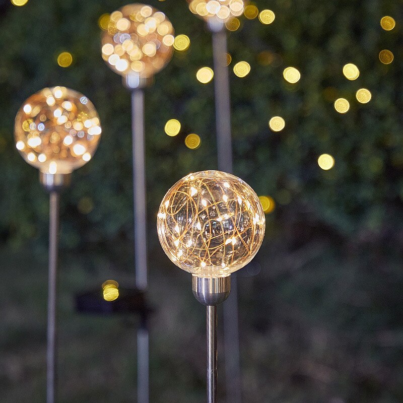 venkovní solární zahradní osvětlení led zahradní lampa na zahradu dekorace trávníku teplé bílé osvětlení 1x 2x 2025 - $30.99 –P7
