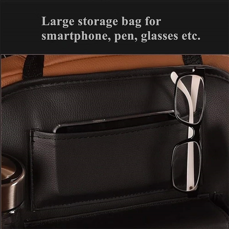 2Pack Car Seat Back Organizer PU Leather Car Seat Protector Travel Accessories Car Organizer Seat Protector Kick mats Back seat Protector and Cup Holder Travel Accessories 2026 - $43.99 –P6