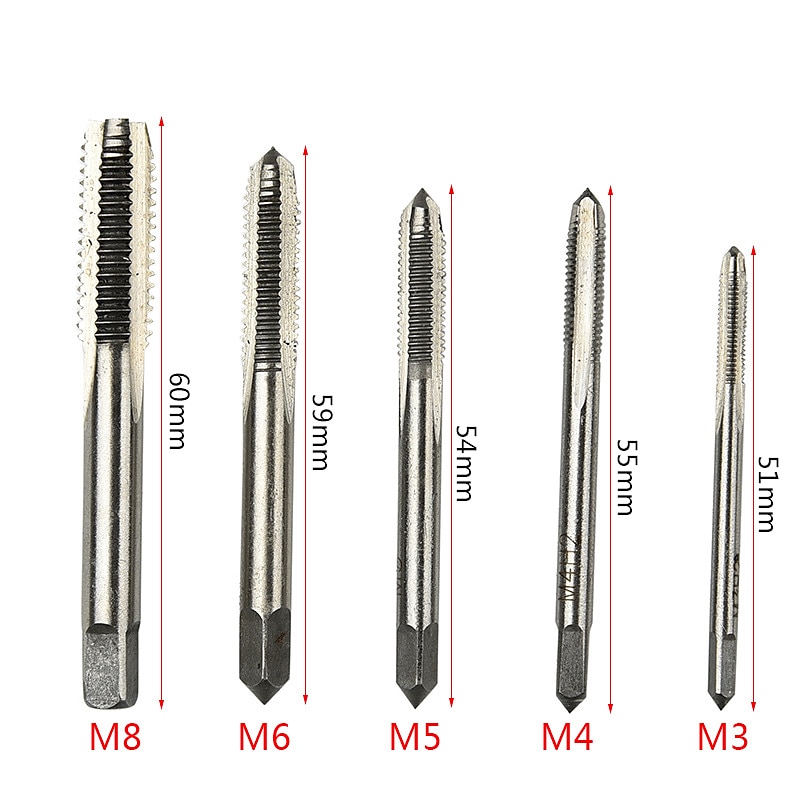 11PCS Tap Wrench Handle Ratchet M3-M6 Machine Screw Thread Metric Plug Tap Drill Set Hand Tools Hand Tap 2025 - $13.99 –P3
