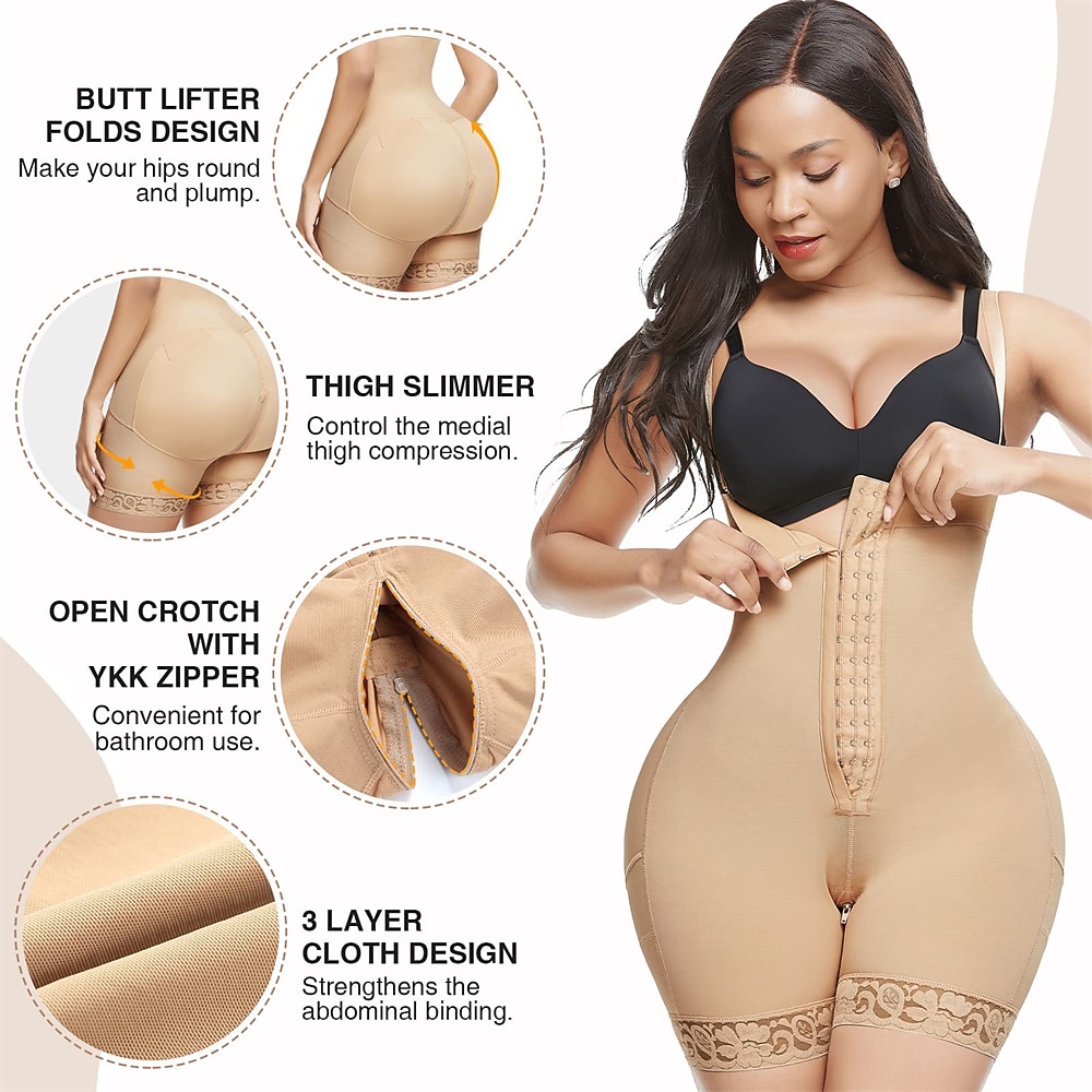 Shapewear for Women Tummy Control Body Shaper Butt Lifter Thigh Slimmer Faja Plus Size with Zipper Crotch 2026 - $34.99 –P3