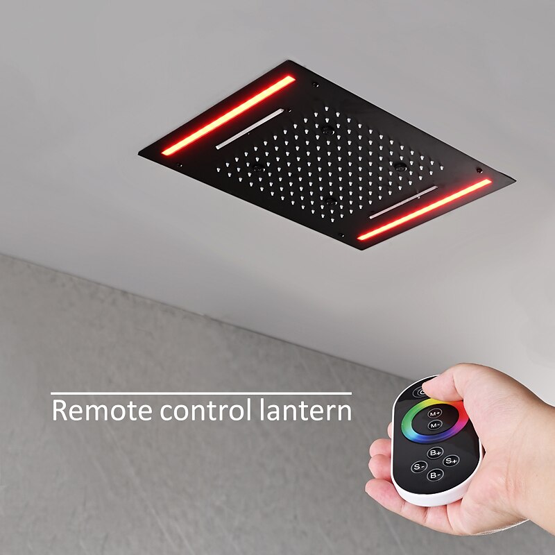 douchekraan, regendouchekopsysteem / thermostatische mengkraan set - regendouche waterval eigentijdse geschilderde afwerkingen monteren in messing klep baddouche mengkranen 2025 - $1052.99 –P12