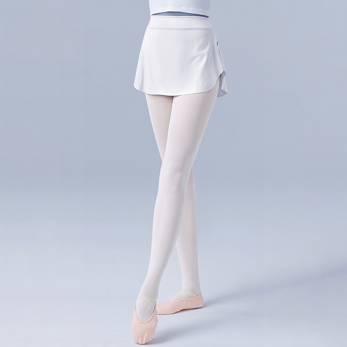 בלט לבוש אקטיבי חצאיות צבע טהור שחבור בגדי ריקוד נשים הצגה הדרכה גבוה ניילון 2026 - $21.99 –P4