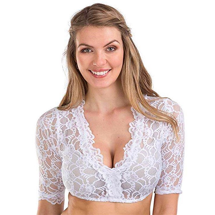 Kansainvälinen olutfestivaali Oktoberfest Dirndl pusero Oktoberfest / Olut baijerilainen Wiesn Perinteinen Tyyli Niityt Naisten Perinteinen tyyli kangas Toppi 2025 - $28.99 –P1