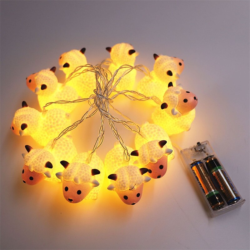 licorne led guirlandes lumineuses animal mignon décor pour chambre d'enfants à piles 1.8m10leds pour vacances lumières mur fenêtre arbre lumières décoratives cour de fête & jardin chambre d'enfant de 2025 ? $11.49 –P8