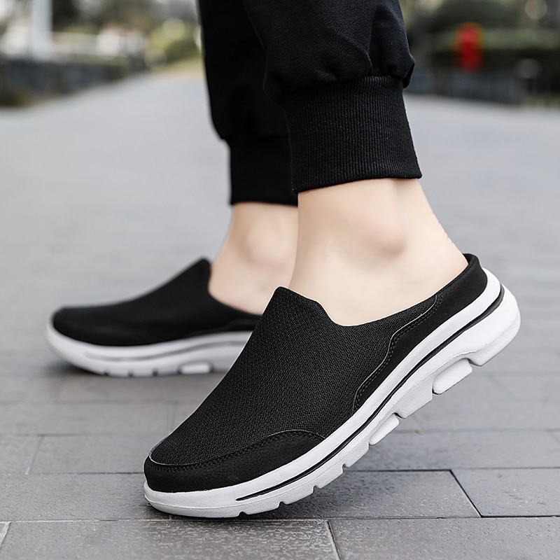 Mocasines de malla livianos sin cordones para hombre: mulas casuales cómodas y transpirables para caminar al aire libre en verano 2025 - $42.99 –P8