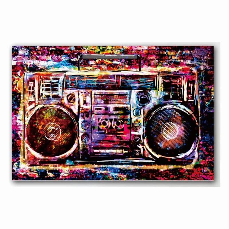 pictura in ulei pictata manual lucrata manual arta stradala radio decorare casa decor panza rulata fara cadru neîntins 2026 - $675.69 –P1