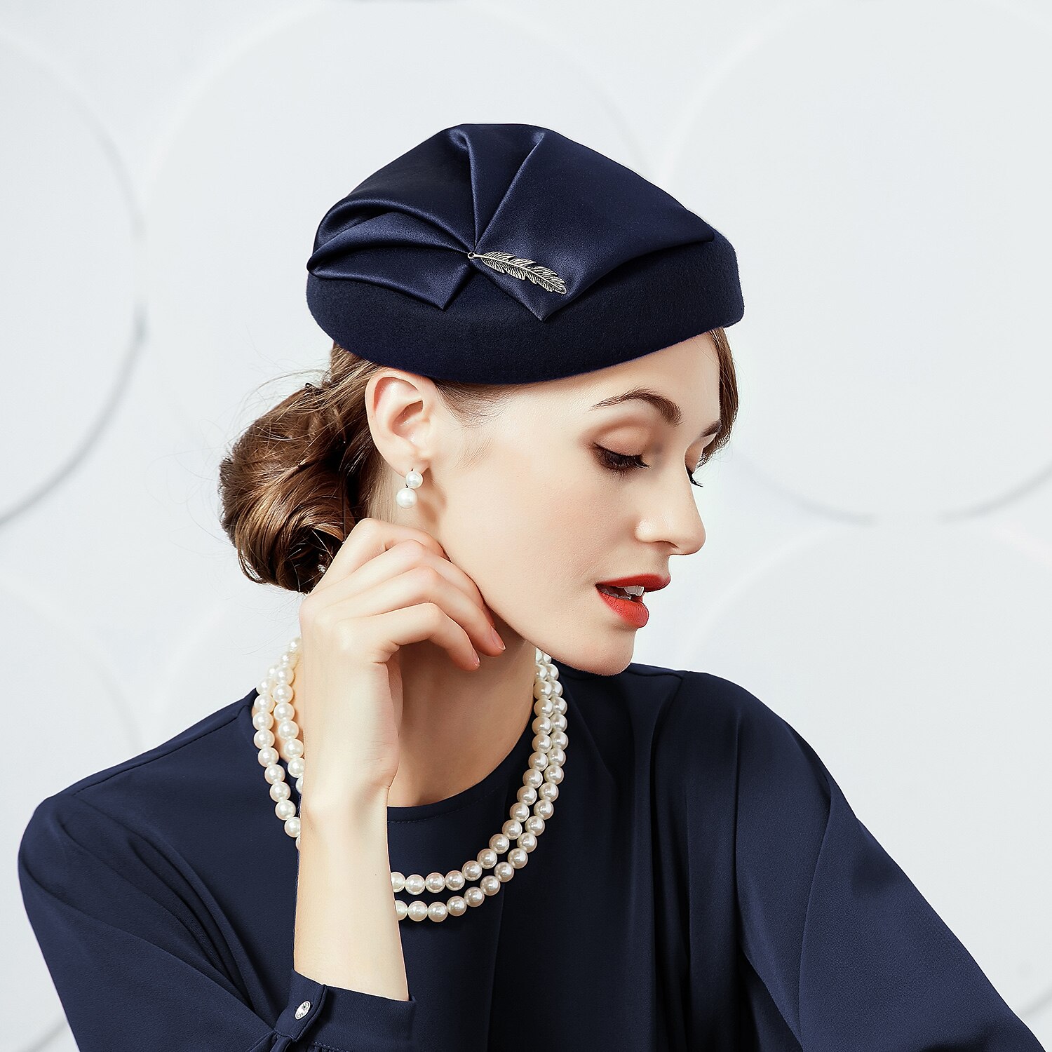 Lana / Seta Cappello Kentucky Derby / berretto con 1 Matrimonio / Festa / Serata / Corsa di cavalli Copricapo del 2025 a $34.99 –P8