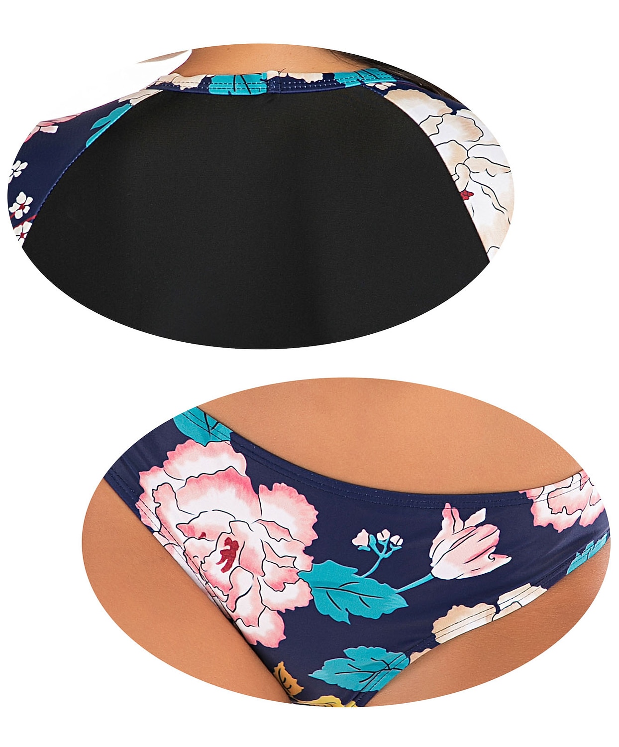 Mulheres Maiô Rashguard Maiô de duas peças Floral Proteção Solar UV UPF50+ Secagem Rápida Manga Longa Roupa de Banho Roupa de banho Surfe Esportes Aquáticos Natação Verão de 2026 por $23.99 –P8