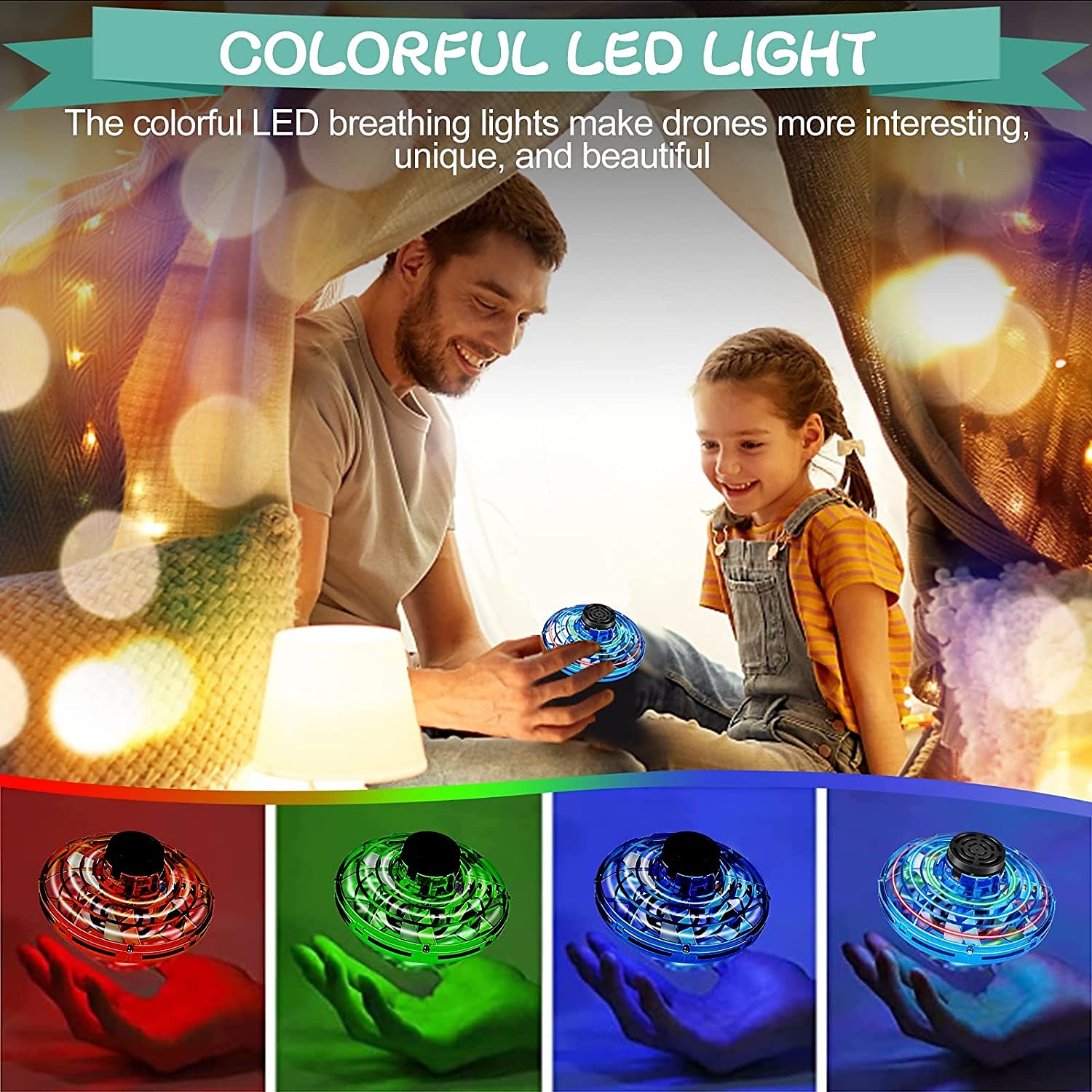 Fidget Spinner Fly UFO Mini Drone Boomerang Magic Hand Controlled Flying Spinner Toy for Kids Adult Officialfor Gift for Boy&Girls 2025 - $34.99 –P14