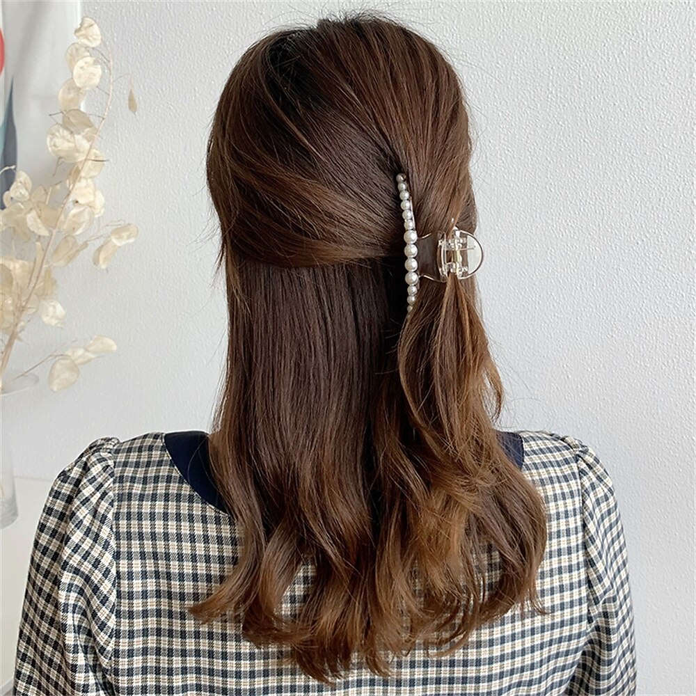 5 pezzi clip di artigli per capelli di grandi dimensioni clip di capelli neri bianchi spessi clip di mascelle per capelli lunghi barrettes accessori per capelli per donne e ragazze del 2025 a $10.49 –P4