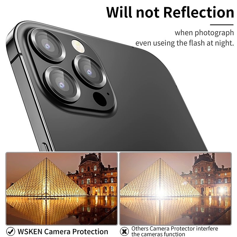 1 Set Camera Lens Protector For Apple iPhone 16 iPhone 15 Pro Max Plus iPhone 14 Pro Max iPhone 13 iPhone 12 Aluminum alloy Anti-Fingerprint Diamond Glitter Shine Scratch Proof 2025 - $4.99 –P5