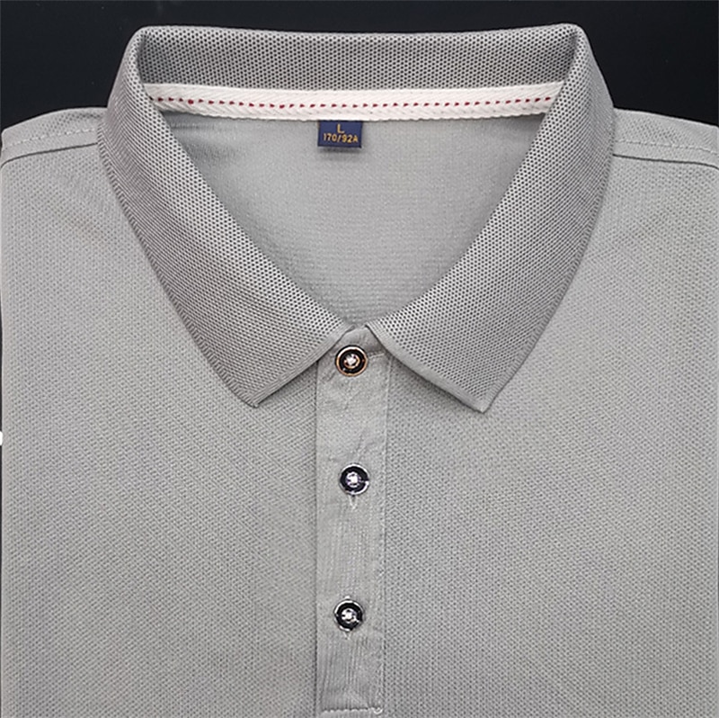 Herre POLO T-skjorte Golf skjorte utendørs Avslappet Polokrage Klassisk Kortermet Mote Fritid Helfarge Knapp foran Knapp ned Vår sommer Normal Svart Hvit Gul Rød Blå Grå POLO T-skjorte 2025 - $7.99 –P8