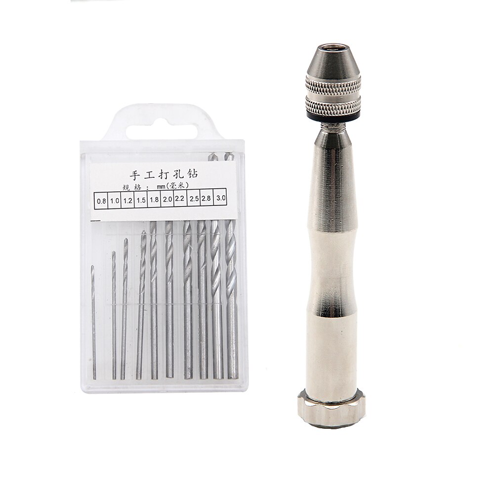 mini hliníková ruční vrtačka 10ks micro hss spirálové vrtáky na šperky hodinky hobby ruční nářadí kutilské ruční frézovací nástroj 0,8-3mm 2025 - $12.99 –P5