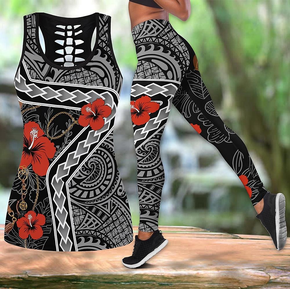 Women's Activewear Set 3D Set Workout Sets 2 Piece Floral Clothing