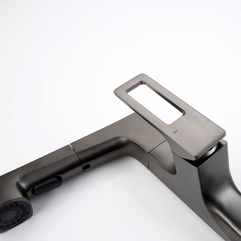 Mitigeur d'évier de salle de bain corps relevable bec verseur à 2 modes, robinet de lavabo en laiton rotatif à 360 ° monté sur le pont, avec robinet de cuve d'eau chaude et froide de 2025 ? $178.99 –P7